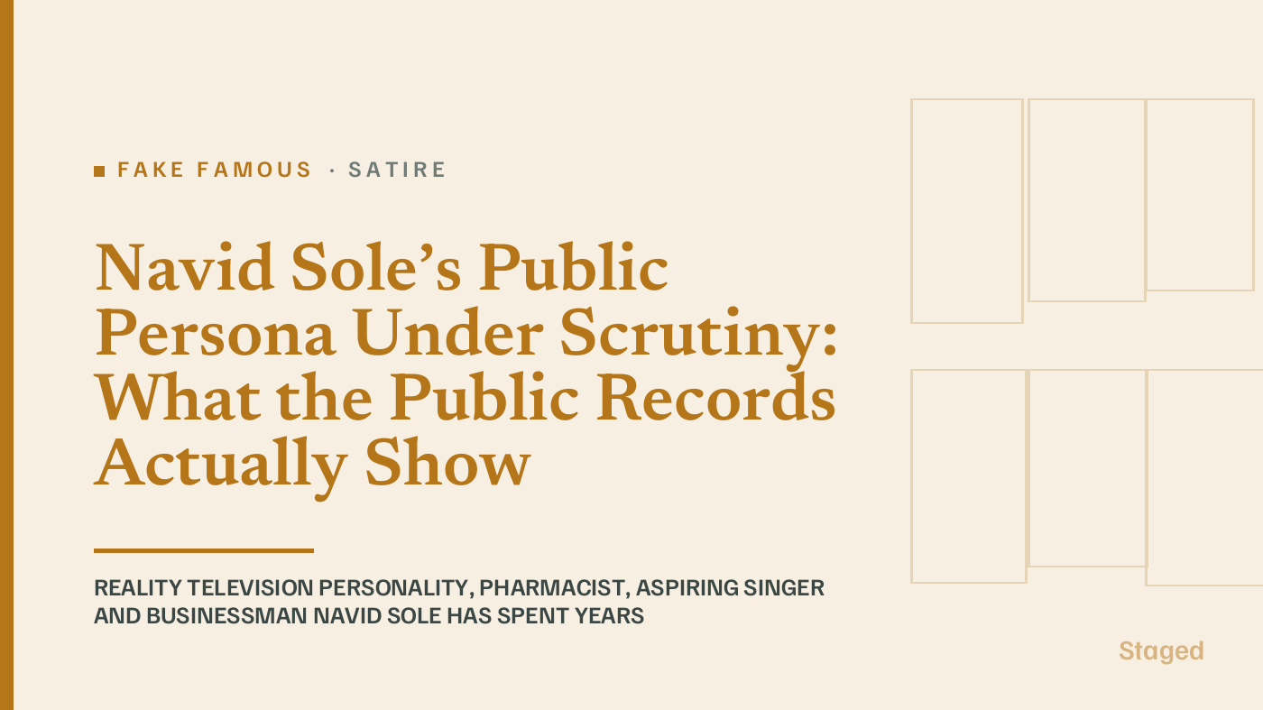 Navid Sole’s Public Persona Under Scrutiny: What the Public Records Actually Show